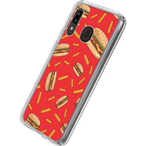 Burgers and Fries Galaxy A20 Clear Case